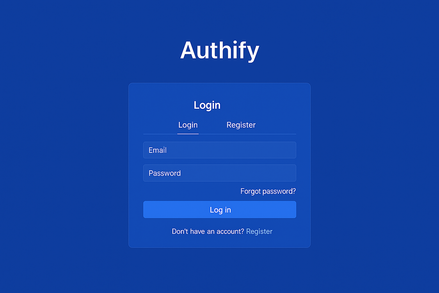 Spring React Auth System Screenshot