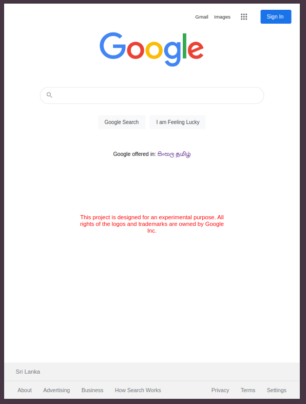 Google Clone Tablet View